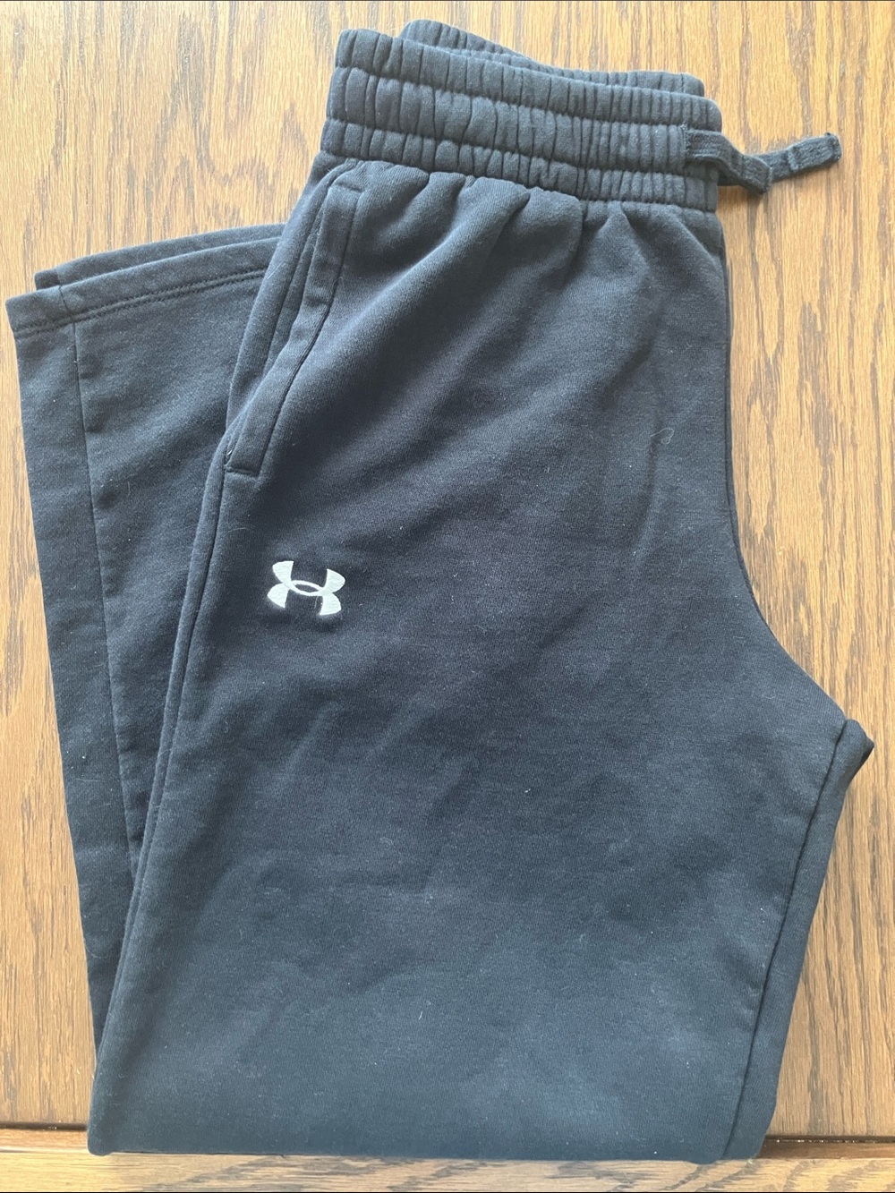 Under Armour Kids Black Jogger Sweatpants with White Logo